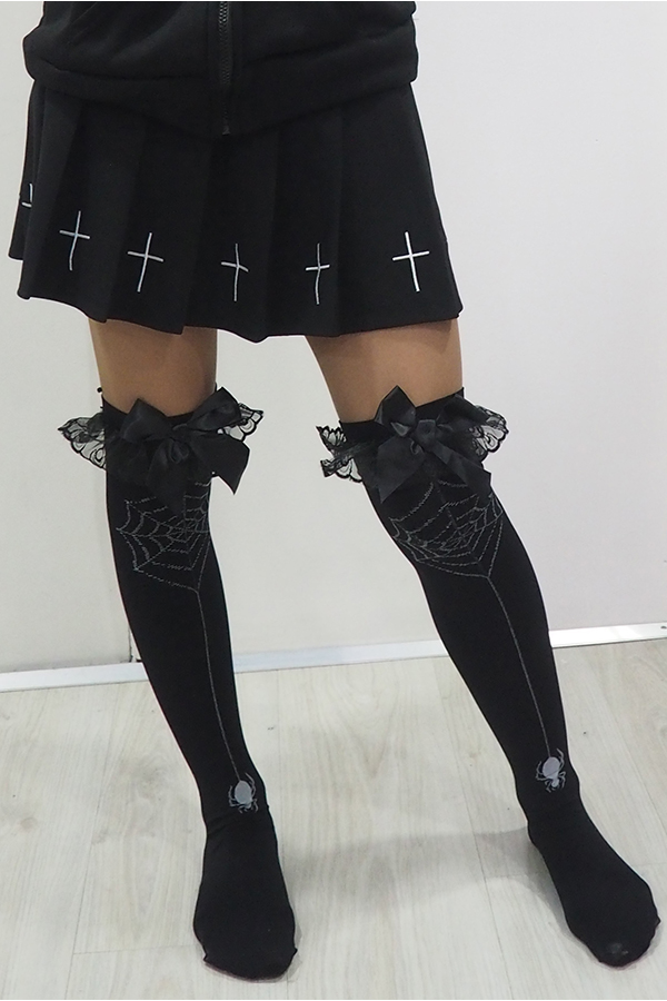 calcetines mujer negros góticos