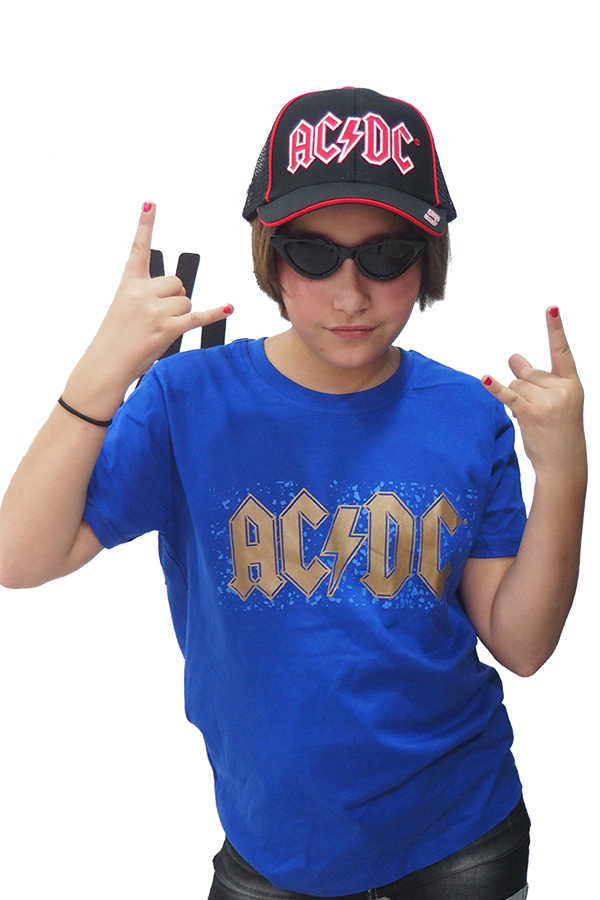 Camiseta infantil en color azul de AC/DC