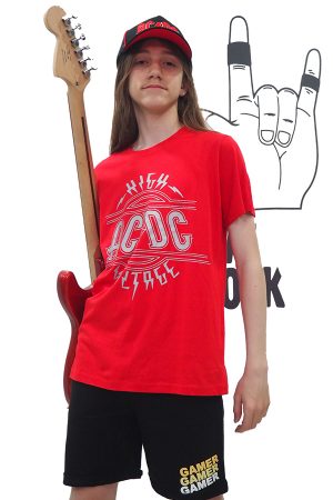 Camiseta de niño roja de AC/DC