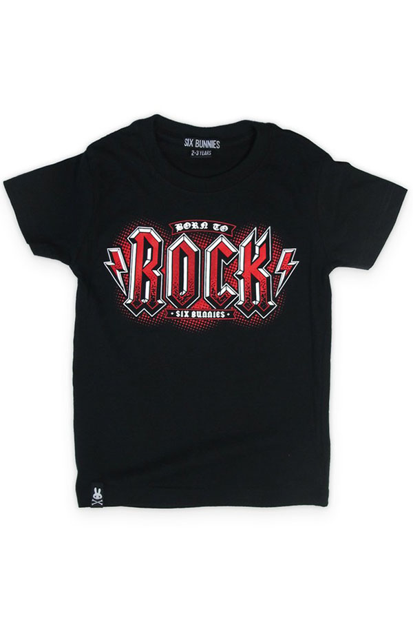 Camiseta para niños Born To Rock de Six Bunnies