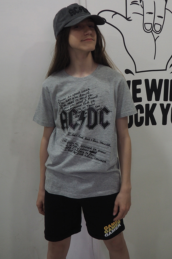 Camiseta niño gris de AC/DC