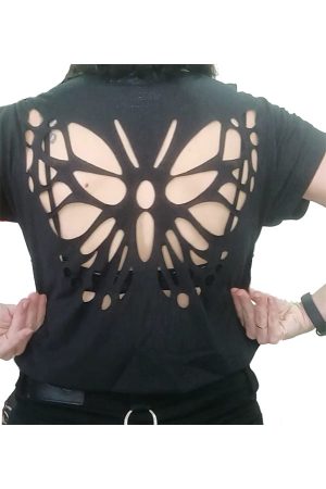 Camiseta mujer mariposa espalda mariposa