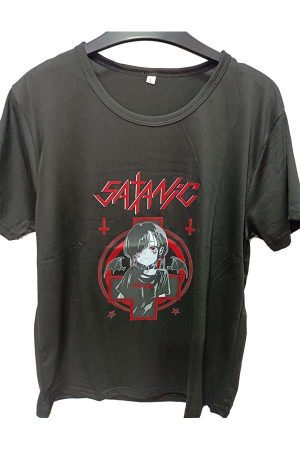 Camiseta emo Satanic de chica