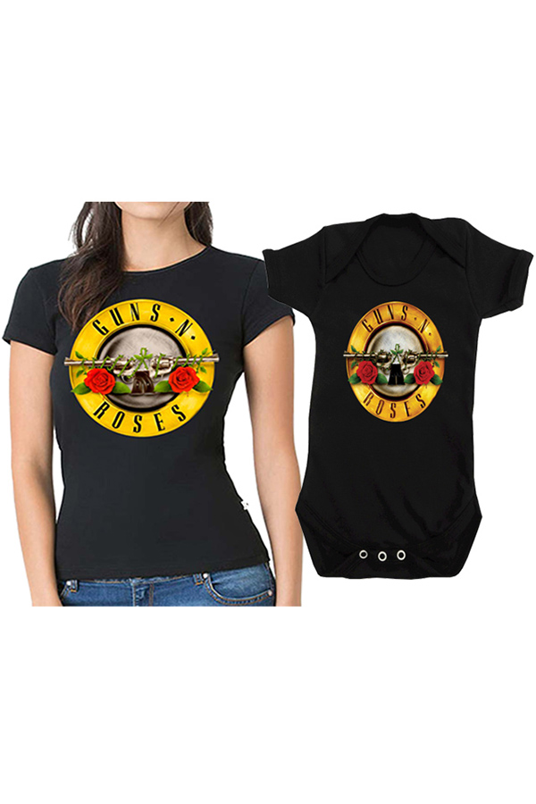 Pack de camiseta mujer y body bebé Guns n Roses