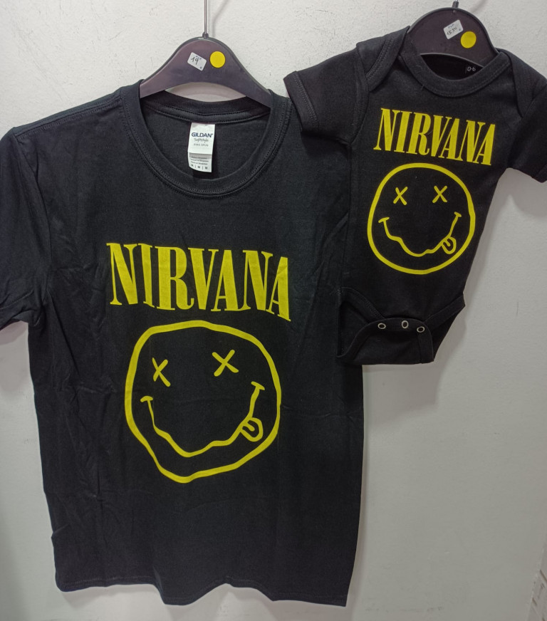 Dia del padre. Camisetas iguales Nirvana.