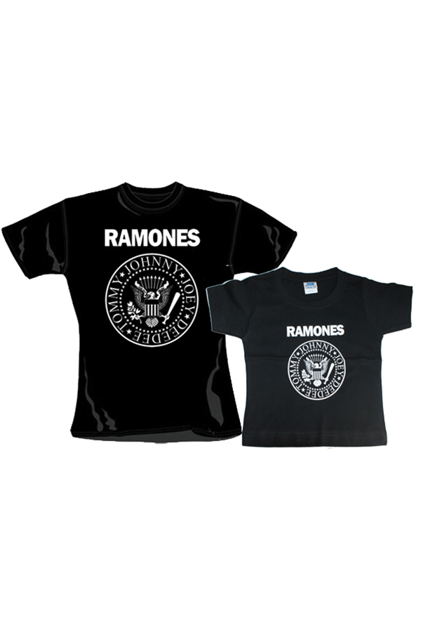 Pack camiseta mujer y niño o niña de Ramones