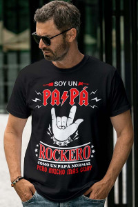 Camiseta hombre Soy un papa rockero