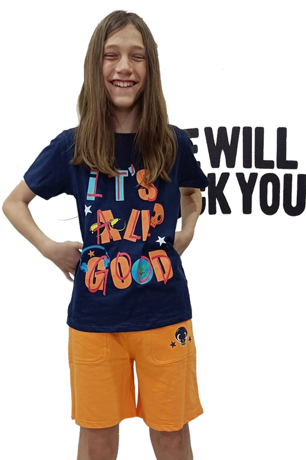 Conjunto de camiseta y bermuda para niño rockero All is Good