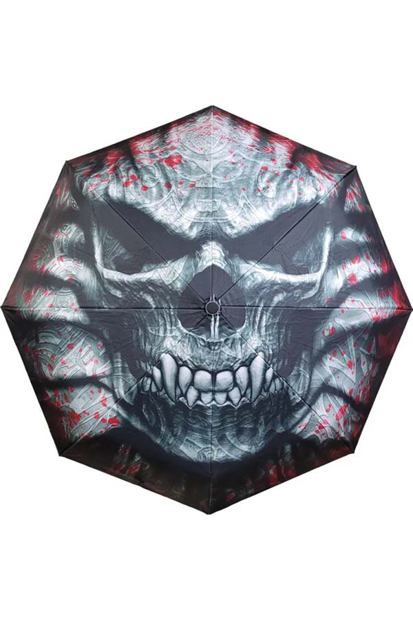 paraguas goth skull