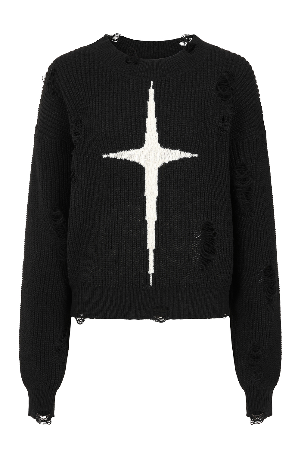Jersey grunge negro oversize de Banned