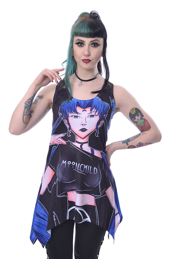 Camiseta o vestido emo de mujer