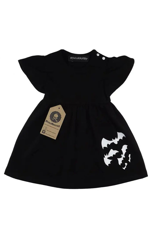 vestido niña murciélagos para bebes góticos