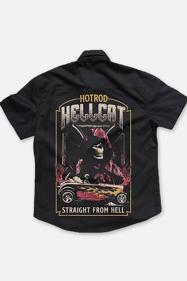 Camisa infantil Hotrod Hellcat rockabilly