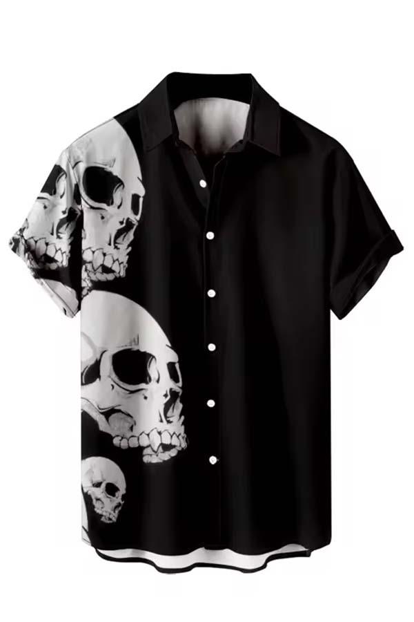 camisa skull negra