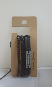 Trio de pulseras de hombres rockeras