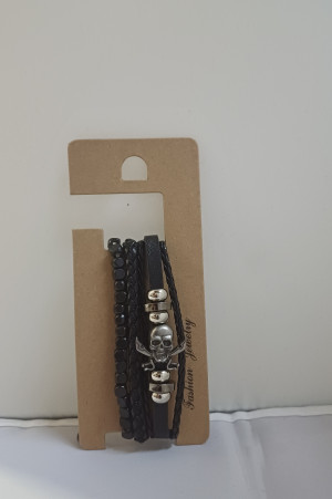 Set de 3 pulseras pirata para hombre
